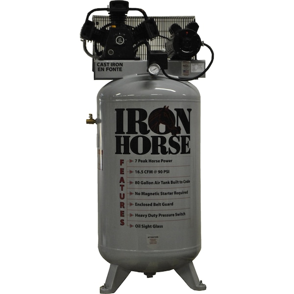 Iron Horse 80 Gallon Stationary Air Compressor IHD7180V1 - main