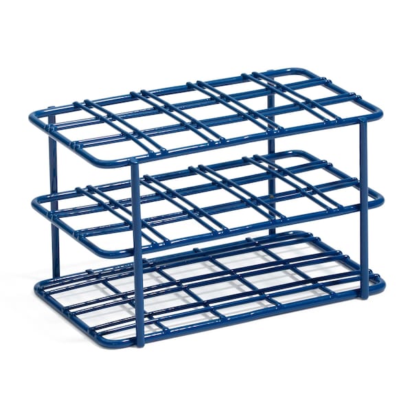 United Scientific Coated Wire Rack, 15 mL Centrifuge Tubes, 15 Place, Blue CWRCT01 - main