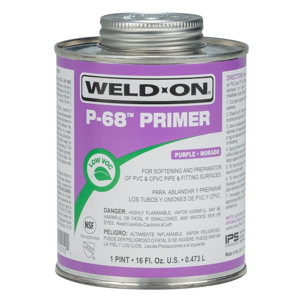 Weld-On P-68 Purple Primer For CPVC/PVC 16 fl. oz. 10212 - main