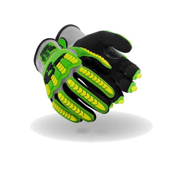 Magid T-REX Flex Series Lightweight NitriX Grip Technology Palm Coated Impact Glove, ANSI Cut A5, XXXXL TRX441XXXXL - main