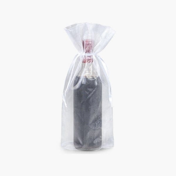 Nashville Wraps White Sheer Organza Wine Bags, 6.5x15, 10PK B61501 - main