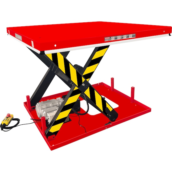 Pake Handling Tools Electric Hydraulic Scissor Lift Table, 4,400 lb. Capacity, 48''x48'' Platform, 36.25'' Lifting Height PAKHWBG204848 - main