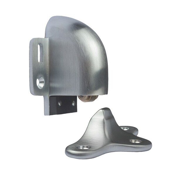 Rockwood Automatic Door Holder and Stop with FH/MS Plastic Anchors Satin Chrome Finish 491RKW26D - main