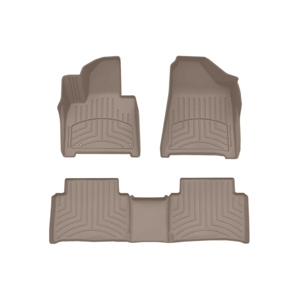 Weathertech Tan Front & Rear FloorLiner HP, 2024 - 2025 Hyundai Santa Fe 451865-1-2IM - main