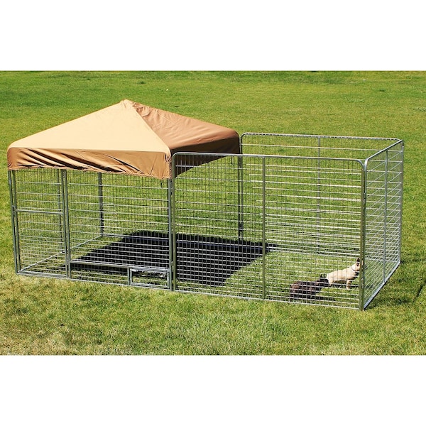 K9 Kennel Store 8ft X 16ft Complete PRO Kennel Galvanized CPR8X16FK - main