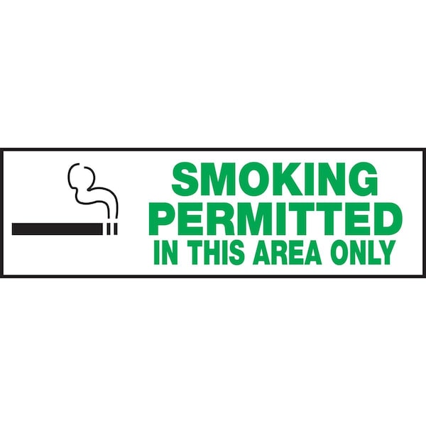Accuform SAFETY LABEL SMOKING PERMITTED IN LSMK531VSP - main