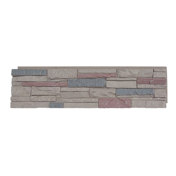 Durakwik Stone Siding Panel, 13 in L, 48 in W, 2 in Thick, Interlocking Edge, Ledgestone Profile, Taylor Falls, 4PK 308TFP - main