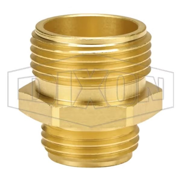 Dixon Garden Hose Adapter, 3/4-11-1/2 x 1-11-1/2, Male Garden Hose Thread x MNPSH, Brass, Domestic 5091612C - main