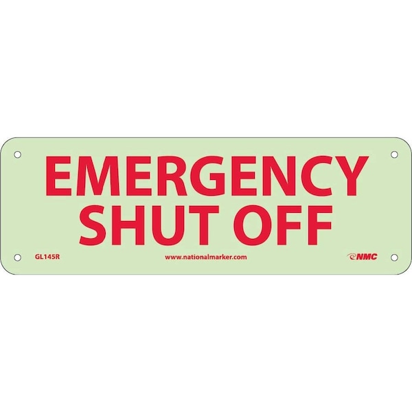 Nmc Emergency Shut Off Sign, GL145R GL145R - main