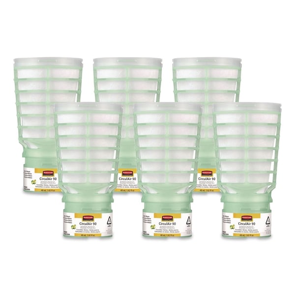 Rubbermaid Commercial CirculAir 90 Passive Air Care Refill, Cucumber Melon, 1.62 oz, 6PK FG402470 - main