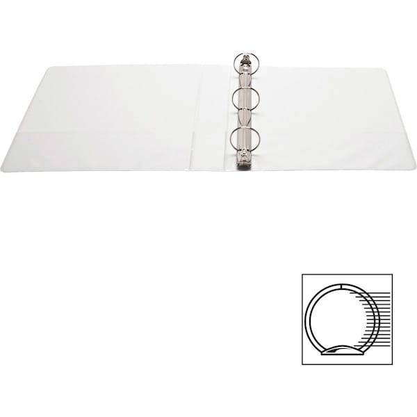 Business Source Ring Binder, White, Clear Sleeve BSN09955 - main