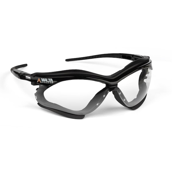 Malta Dynamics APEX Foam-Lined Safety Glasses-1 Pack ANSI Z87.1 Spoggles, Anti Scratch Protective Eyewear (Clear) SG1200 - main