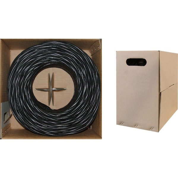 Cable Wholesale Cat5e Black Copper Ethernet Cable, Stranded, UTP (Unshielded Twisted Pair), POE Compliant, 10X6-022SH - main