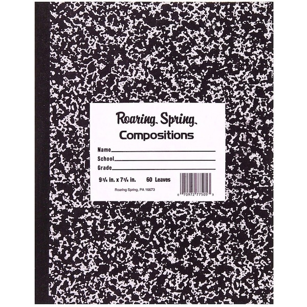 Roaring Spring Black Cover Flexcomp 10x8 WM, Black ROA77505 - main