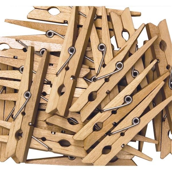 Tool Creativity Street Large Spring Clothespins Natural, 6PK TO1731331