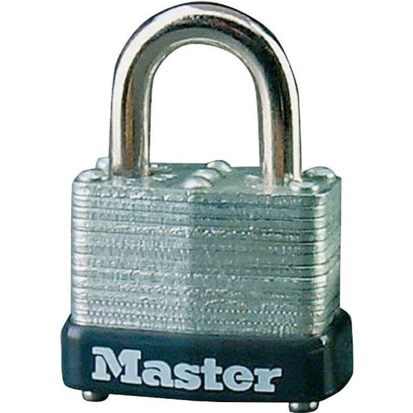 Master Lock Padlock, Keyed Alike Key, 1/4 in Dia Shackle, Steel Shackle, Steel Body, 1-1/2 in W Body 22T - main