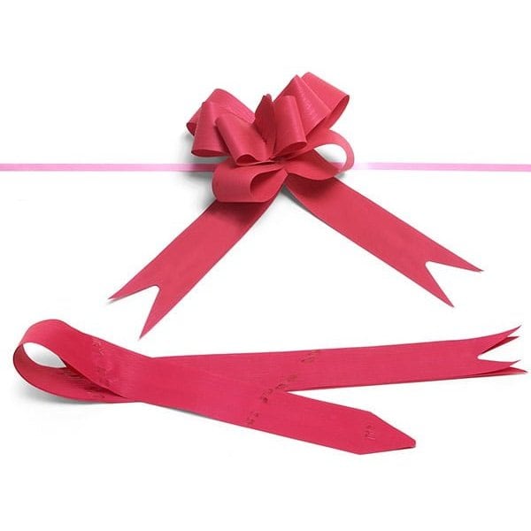 Nashville Wraps 4 Fuchsia Textured Poly Butterfly Pull Bows, 25PK 14TFU - main