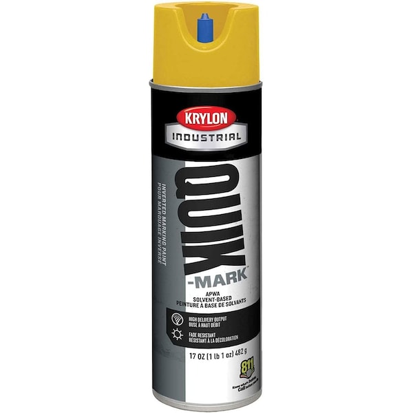 Krylon Industrial Quik-Mark SB Inverted Marking Paint APWA Safety Yellow A03823007 - main