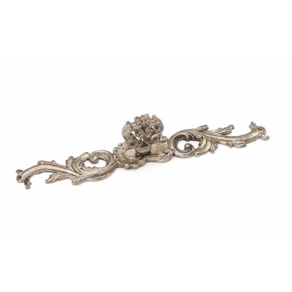 Schaub French Court Cabinet Knob with 7-3/8in Backplate Monticello Silver Finish 817-MSL - main