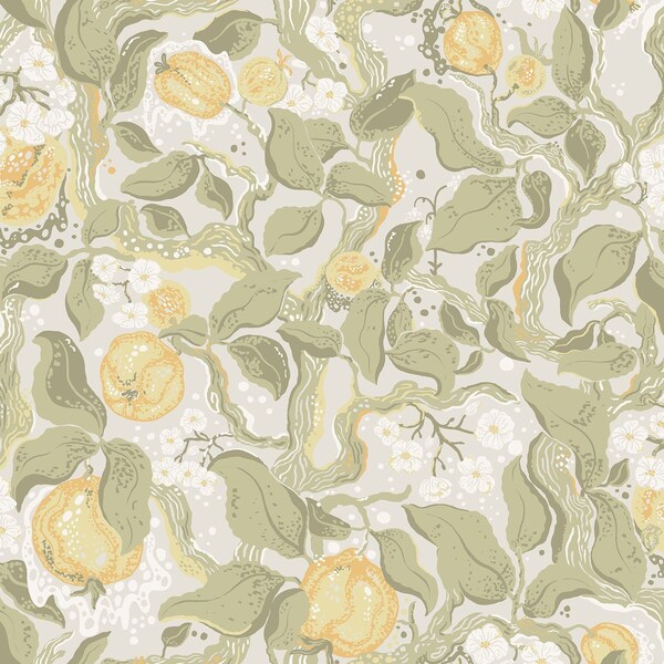 A-Street Prints Kort Sage Fruit and Floral Wallpaper 4143-22025 - main