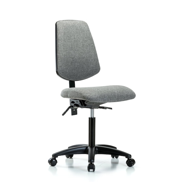 Blue Ridge Ergonomics Fab Med Bench Chair, Bk, Cast, Gry, No Arms, 22" to 29" Height, Gray BR-FMBCH-MB-RG-T0-A0-NF-RC-F44 - main