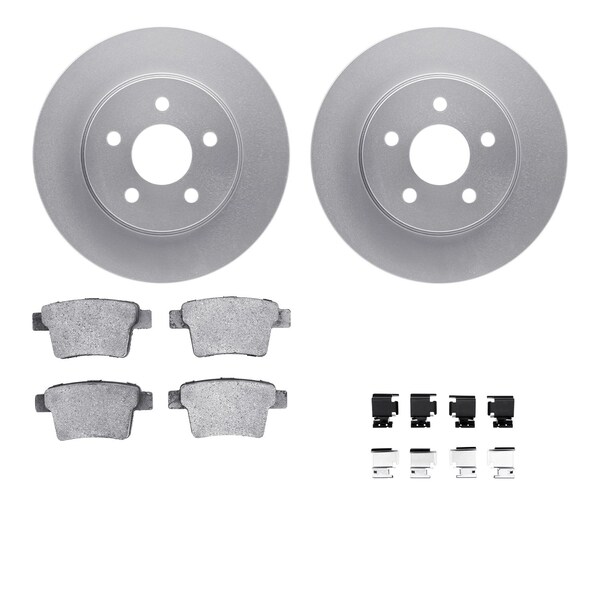 Dynamic Friction Co DFC GEOSPEC Coated Rotors with 5000 Brake Pads - Ceramic and Hardware 4512-20037 - main