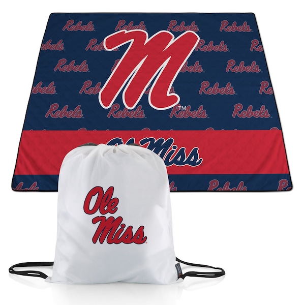 Picnic Time Family Of Brands NCAA Ole Miss Rebels Impresa Picnic Blanket - Lightweight Beach Blanket - Machine Washable 819-01-999-376-0 - main