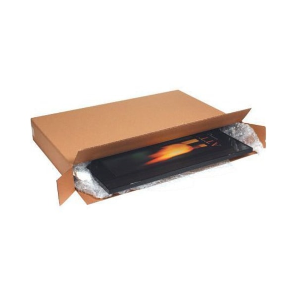 Zoro Select 36 in x 5 in x 36 in Shipping Box, Kraft, Corrugate, Single Wall, 32 ECT 36536FOL - main