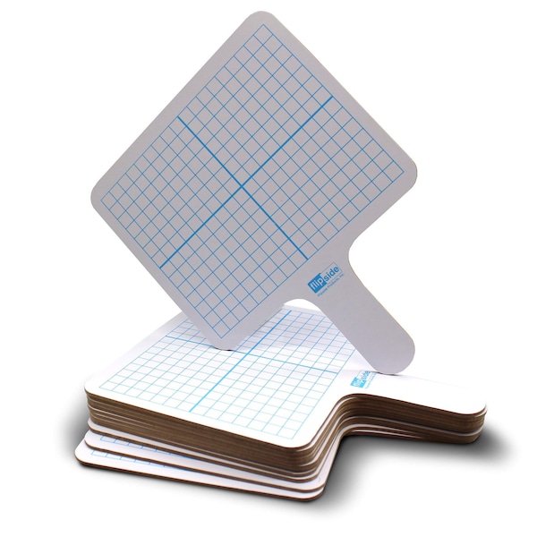 Flipside Rectangular Graph Dry Erase Answer Paddle - Class Pack 12 18124 - main