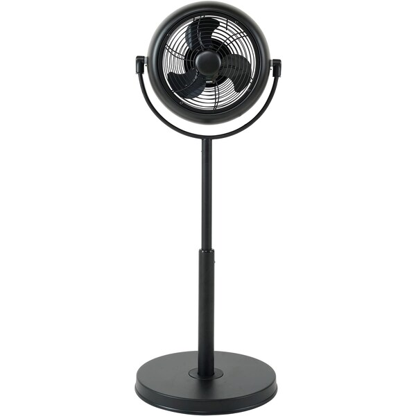 Simple Deluxe Industrial Retro Pedestal Fan, 360 Deg Rotatable Stand Fan, 3 Speed Adjustable, Adjustable Height P HIFANSTANDRETRO8B - main