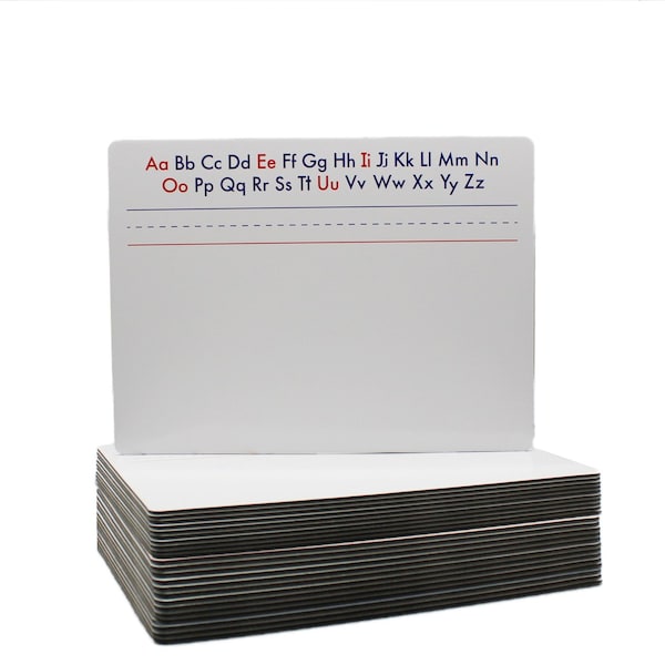 Flipside 9 x 12 Two Sided Alphabet Magnetic Dry Erase Board Class Pack of 24 12478 - main