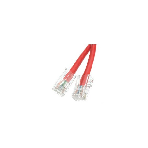 Cable Wholesale Cat5e Red Copper Ethernet Patch Cable, Bootless, POE Compliant, 7 foot 10X6-17107 - main