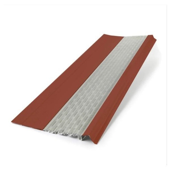 Waterlock Micromesh Flat Aluminum/SS Gutter Guard, Scotch Red, 1ft Sample WM-FLT-001-SCR - main