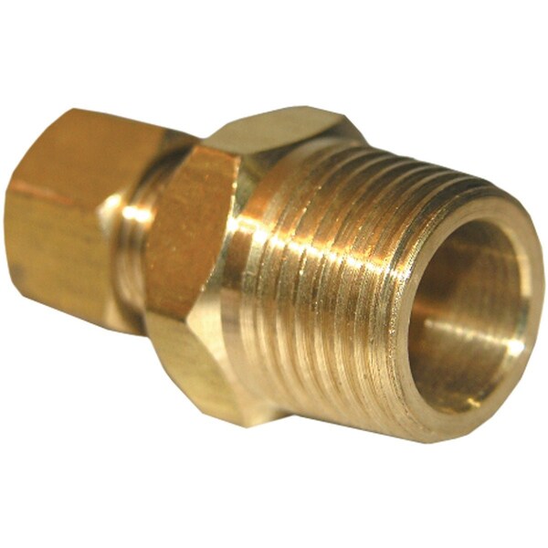 Westlake Pipe & Fittings 1/4'' Cx3/8'' MPT Brass Compression Adapter 17-6815 - main