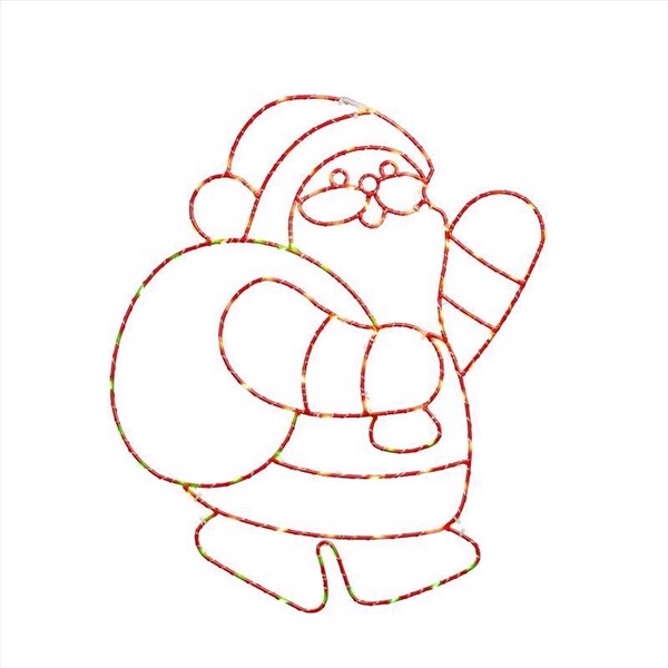 Celebrations LED Santa Silhouette 14 in. Hanging Decor 17SNTA - main