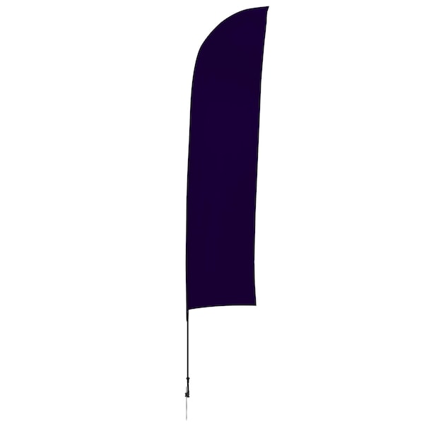 Showdown Displays 10.5 Ft Solid-Color Value Blade Sail Sign Kit (Single-Sided With Spike Base) - Purple 191548-PURP - main