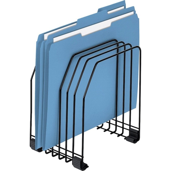Fellowes File Holder, Black, Steel, 7 3/8 in W, 5 7/8 in L, 8 1/4 in H, 7 Number of Compartments 68112 - main