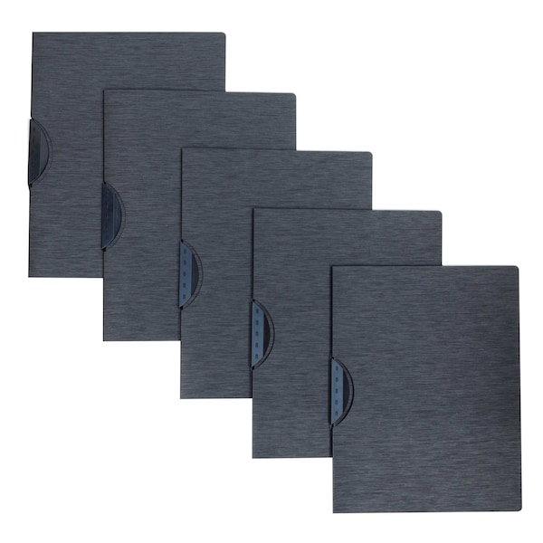 C-Line Products 8-1/2" x 11" Black 12-Pocket Bound Sheet Protector Presentation Book, 1/EA 33311 - main