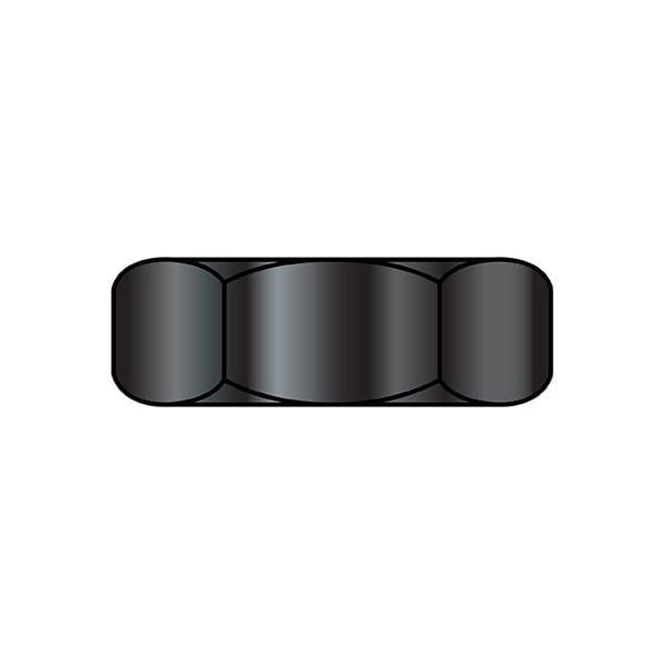 Zoro Select 5-40X1/4X3/32 Hex Ms Nut-Small Pattern Black Ox & Oil, 10000Pk 0504NHB - main