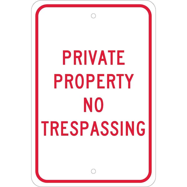 Nmc Private Property No Trespassing Sign, TM59J TM59J - main