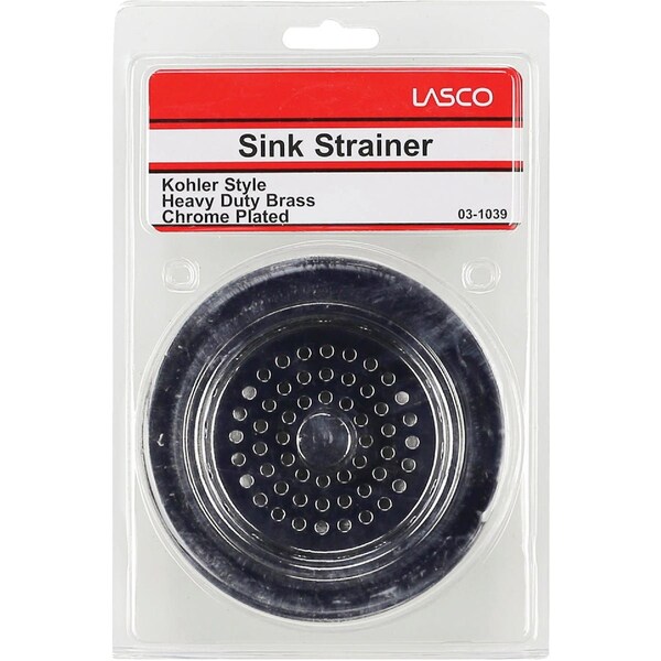 Westlake Pipe & Fittings 3-1/2'' Chrome Hvy Dty Basket Strainer Assembly for Kohler 03-1039 - main