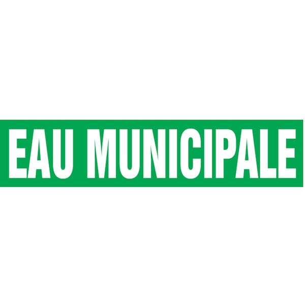 Accuform FRENCH PIPE MARKER EAU MUNICIPALE CRPK215STB - main