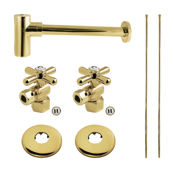 Kingston Brass Plumbing Sink Trim Kit with Bottle Trap, Polished Brass KPK802P - main