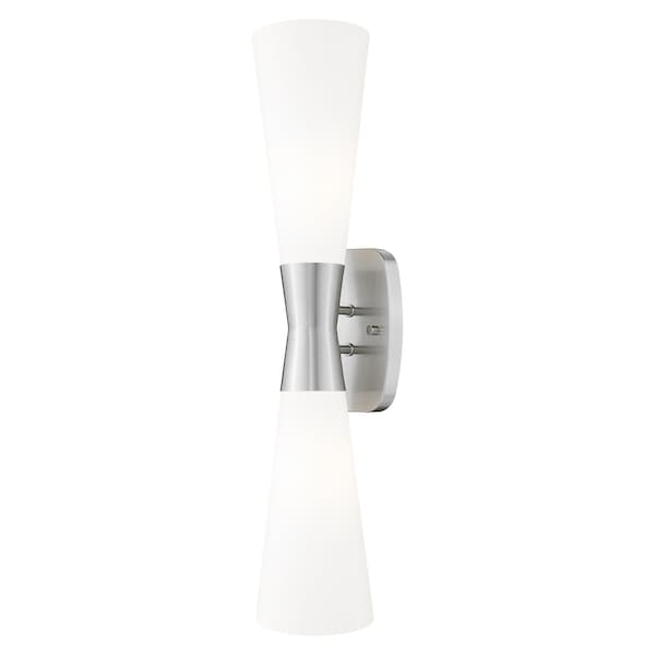 Z-Lite Emrys Brushed Nickel 2 Light Wall Sconce 4504-2SL-BN - main