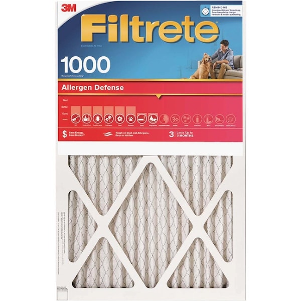 Filtrete 16'' x 24'' x 1'' 1000/1085 MPR Allergen Defense Furnace Filter MERV 11 9825-4 - main
