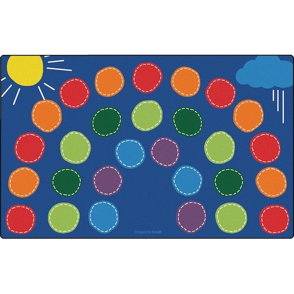 Carpets For Kids 8412 7 ft. 6 in. x 12 ft. Rectangle Premium Rainbow Seating Rug 8412 - main