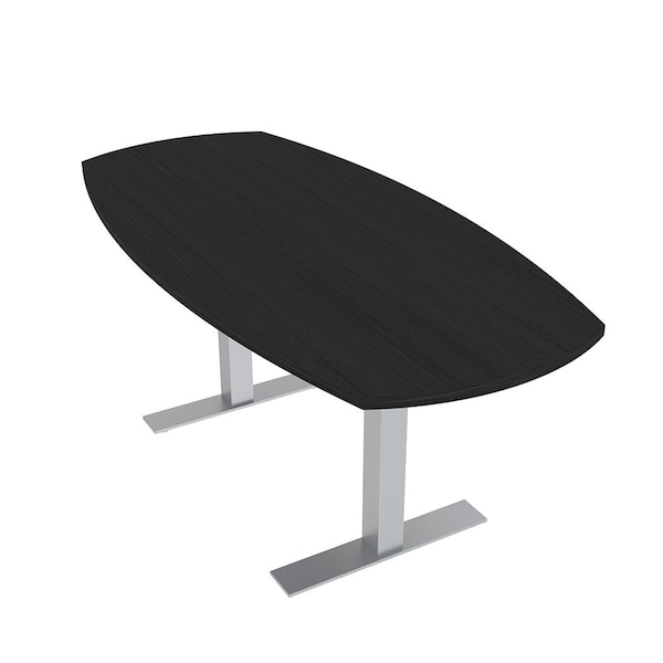 Skutchi Designs Arc Boat Conference Table With Power, 36 in W, 72 in L HAR-ABOT-36X72-T-U999ST19-NA - main