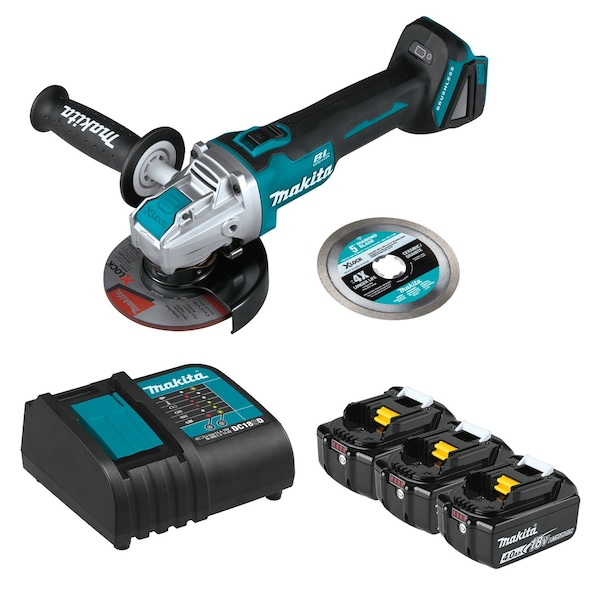 Makita Starter Pack with Grinder, 4.0 Ah BL1840BSCX3 - main