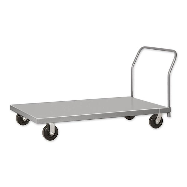 Pucel Steel Platform Truck, 24 in W x 72 in D, 6 in Phenolic Casters, Light Blue PT-2472-6P - main