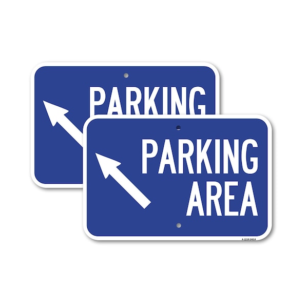 Signmission Parking Area Up Left Arrow Symbol, 18'' X 24'' 2 Signs, Heavy Gauge Aluminum, 2PK A-1824-2PACK-24614 - main